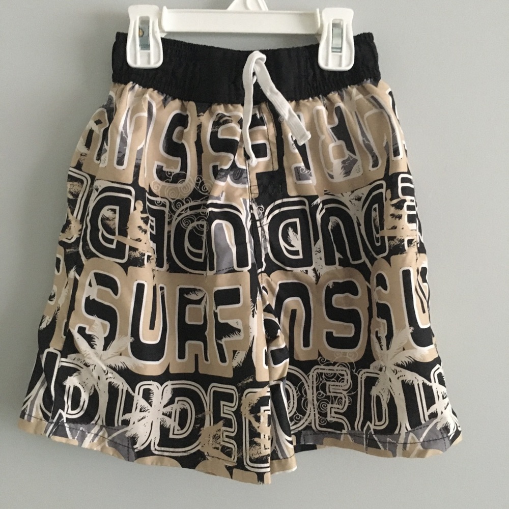 - Surfer Dude Swim Trunks Brown Sz 6/7